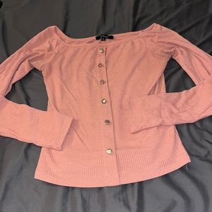 Ambiance small, off/on the shoulder long sleeve